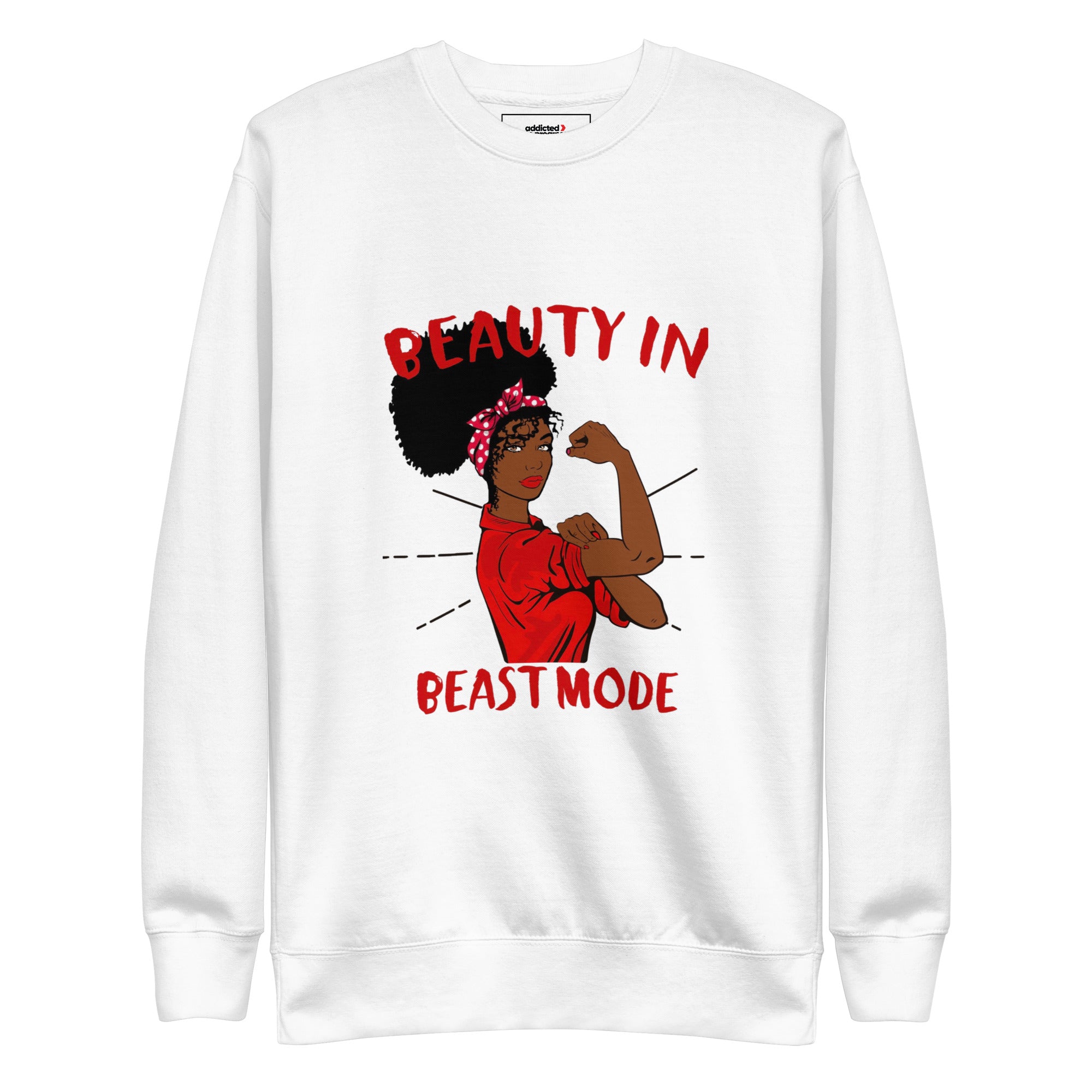 Women s Afro Hair Beauty in Beast Mode Sweatshirt